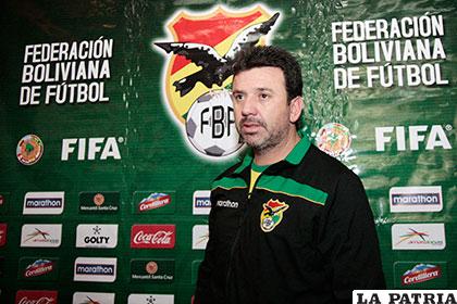 Julio César Baldivieso entrenador del combinado boliviano /APG