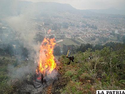 Incendio en Colombia provocado por el fenómeno de El Niño /lindonsanmartin.blogspot.com