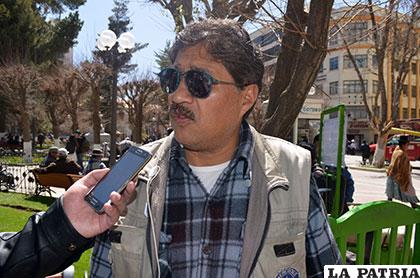 Jorge Castillo, representante de la Asamblea Permanente de los Derechos Humanos en Oruro