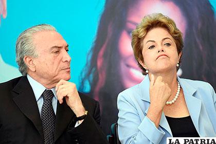 Temer nuevo presidente de Brasil y Rousseff /wordpress.com
