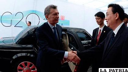 Macri a su llegada a la sede de la Cumbre G20 /clarin.com