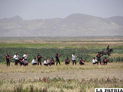 Una recreación de la batalla de Segundo Crucero