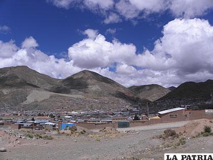 Vista general de Huanuni