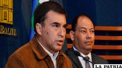 Los ministros Quintana y Romero /ERBOL