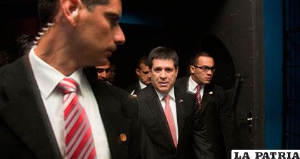 Ante la amenaza se redoblo seguridad en torno al presidente paraguayo /starmedia.com