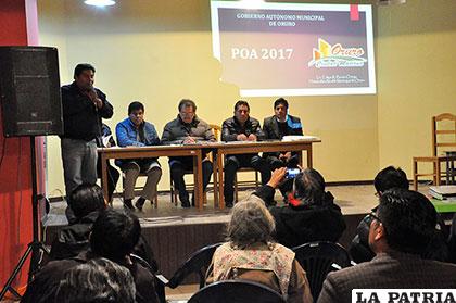 Alcalde cerró reuniones con sectores sociales sobre el tema del POA 2017 