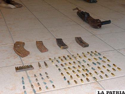 Las municiones encontradas durante la intervención de Umopar