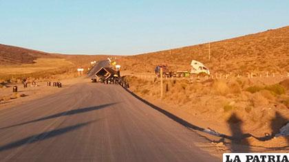 El escenario del incidente vial