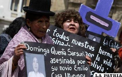En todos los departamentos se registraron casos de feminicidio excepto en Tarija /UNITEL