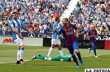 Barcelona venció a Leganés 5-1 de visita, el primero fue de Messi