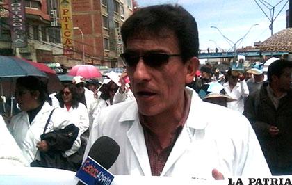 Daniel Cazas, dirigente de los médicos de El Alto /ANF