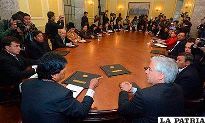 Presidente Morales hizo referencia a las particularidades de los ministros /cambio.bo