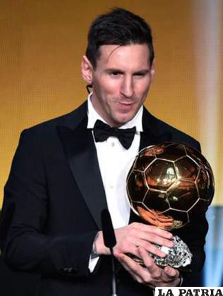 Messi ganó cinco Balones de Oro