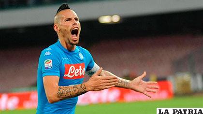 Marek Hamsik anotó el segundo gol del Nápoles