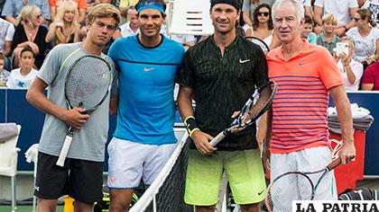 Rafa Nadal junto a John McEnroe, Carles Moyá y Mats Wilander /eurosport.es