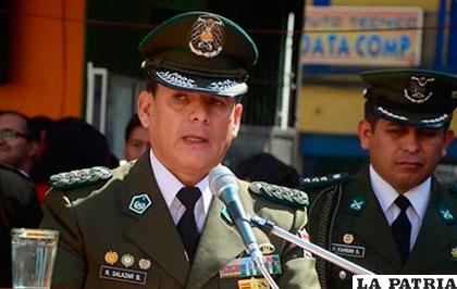 General Rino Salazar, comandante general de la Policía /policiabolivia.blogspot.com