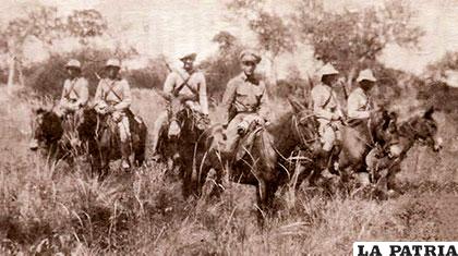 Patrulla del Tte. paraguayo Rafael Cristaldo