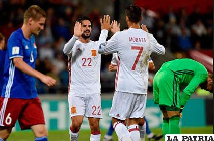 España no tuvo problemas para vencer a Liechtenstein de visita (0-8) 