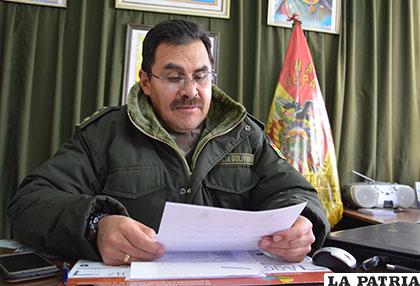 El director de la Felcc, coronel Fernando Pérez informó sobre lo ocurrido