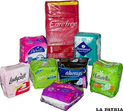 Existen en el mercado diversidad de toallas y otros productos para el periodo menstrual