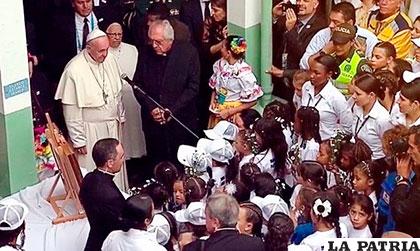 El  Papa Francisco en el Hogar San José