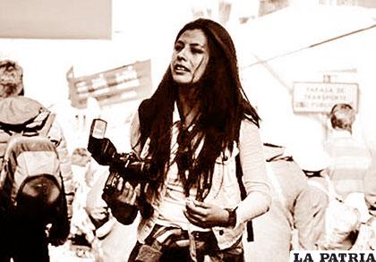 La periodista que fue agredida realizando su trabajo /Sara Aliaga