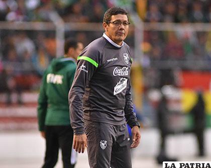 Mauricio Soria seleccionador boliviano en el partido frente a Chile /APG