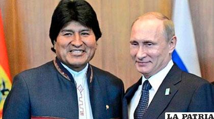 Morales y Putin estarán juntos en el IV Foro de Países Exportadores de Gas /Ministerio de Presidencia