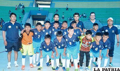 La selección de Oruro que logró el título en el nacional de futsal Sub-10