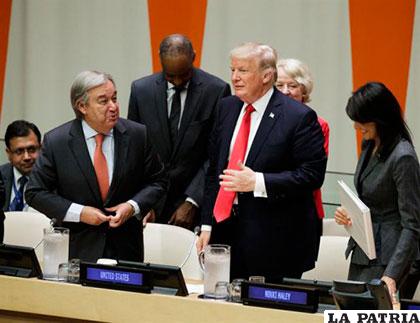 Trump estuvo ante la ONU ayer en una primera intervención