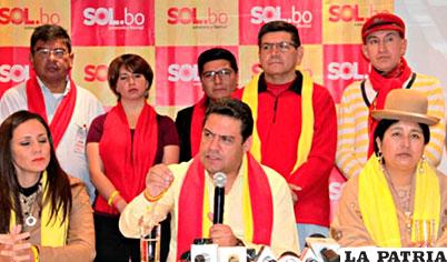 Alcalde de La Paz, Luis Revilla, durante una conferencia de prensa /ANF
