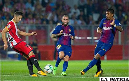 Juanpe, Aleix Vidal y Paulinho, Barcelona superó 3-0 a Girona
