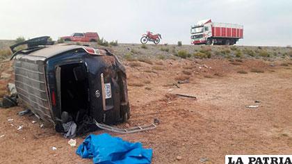 El vuelco ocurrió en el camino Oruro - Pisiga