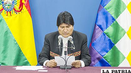 El Presidente Evo Morales /ABI
