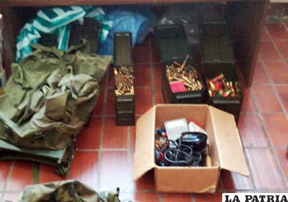 El armamento encontrado luego del operativo / Erbol