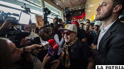 Maradona llegó a México en medio de mucha expectativa /elcomercio.com