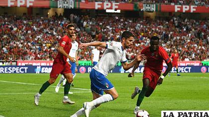 La acción del compromiso en el cual Portugal dio cuenta de Italia 1-0 /fifa.com
