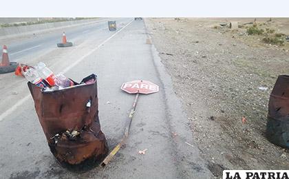 El conductor del camión destruyó las señales existentes en el puesto técnico de Vila Vila / LA PATRIA