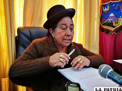 Hoy se sabrá si Hilaria Sejas continúa en el cargo de alcaldesa suplente/LA PATRIA ARCHIVO
