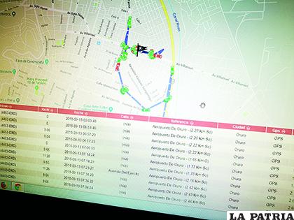 El monitoreo muestra la ruta y horarios de circulación de los carros recolectores 
