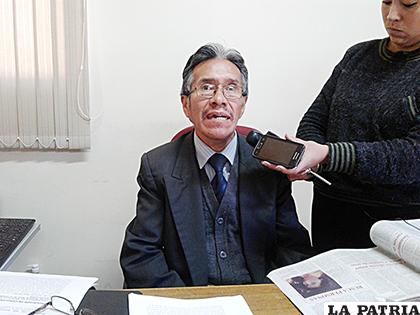 Presidente de la Asociación de Magistrados de Oruro (Amaor), Julio Huarachi Pozo. 