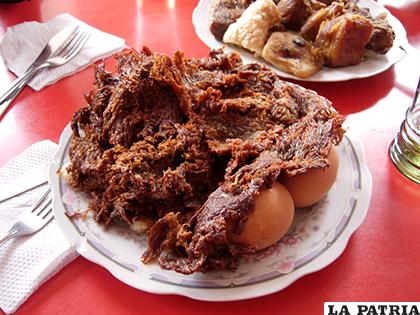 El charque de llama es un plato típico de Oruro /LA PATRIA
