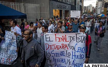 Cientos de trabajadores venezolanos se concentraron en la protesta /METRO Nicaragua