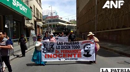 La marcha de familiares, amigos y colegas del médico Jhiery Fernández / ANF