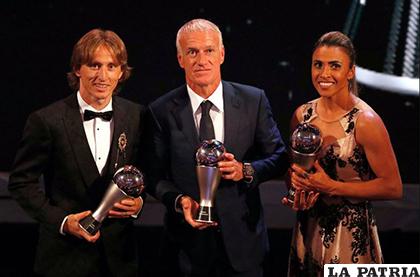 Luka Modric, Didier Deschamps y Marta ganadores de los Â´The BestÂ´ /as.com
