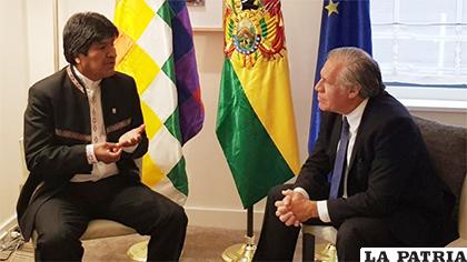 La reunión entre Morales y Almagro /Cancillería