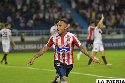 Jarlan Barrera autor del gol de Junior que venció a Colón 1-0/  elheraldo.co