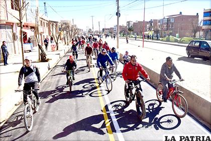 La única ciclovía se ubica en la avenida Tomás Barrón /LA PATRIA /ARCHIVO