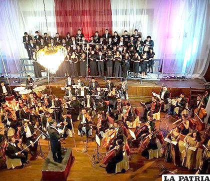 Presentación de la Orquesta Bolivia Joven en 2017 /LA PATRIA /ARCHIVO