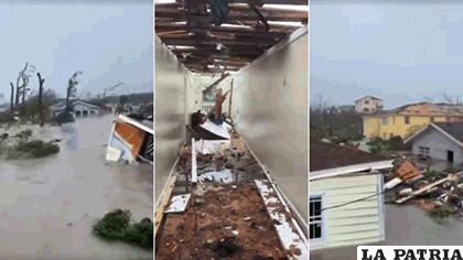Casas destrozadas por el huracán Dorian /BBC